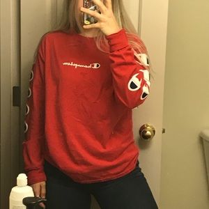 Red Champion Long Sleeve !